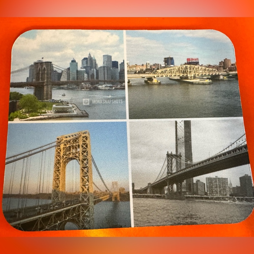 Cityscape Photo Collage Mouse Pad